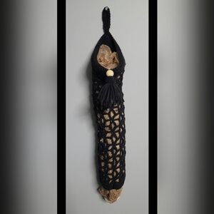 Hand made crochet grocery bag holder